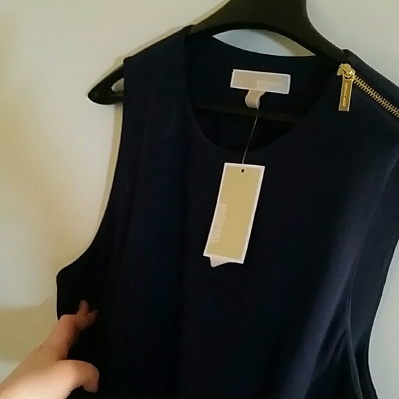 michael kors navy blue jumpsuit